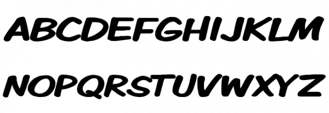 Komika Display Kaps Wide Bold Schriftart Groß