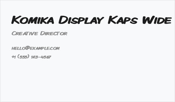Komika Display Kaps Wide Bold Business Card