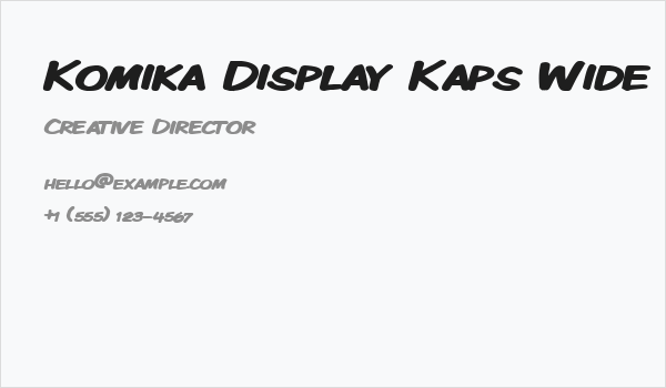 Komika Display Kaps Wide Bold Business Card