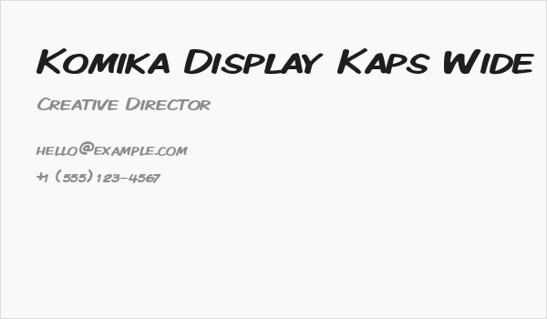 Komika Display Kaps Wide Business Card