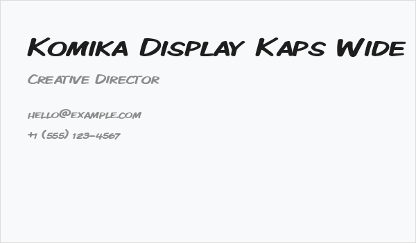 Komika Display Kaps Wide Business Card