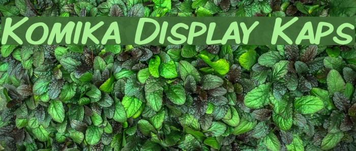 Komika Display Kaps Font examples