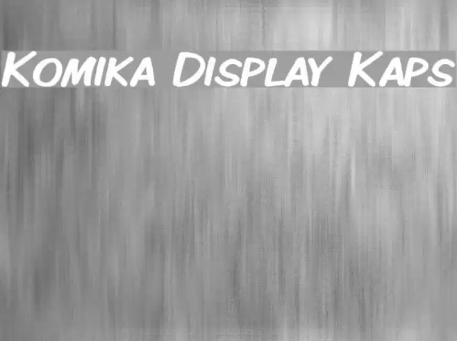 Komika Display Kaps Font examples