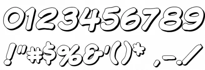 Komika Display - Shadow Font OTHER CHARS