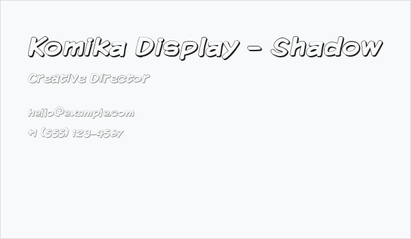 Komika Display - Shadow Business Card