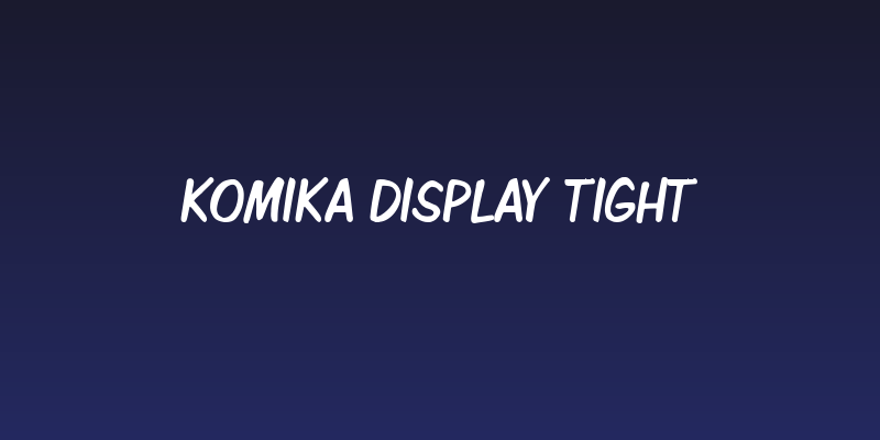 Komika Display Tight Social Header