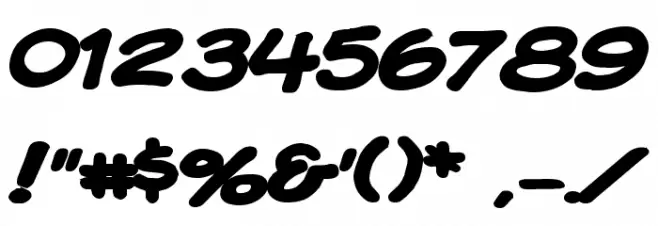 Komika Display Wide Bold Font OTHER CHARS