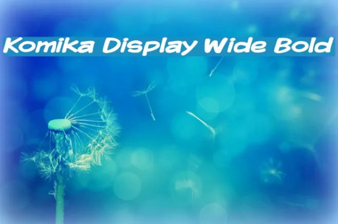 Komika Display Wide Bold Example 2