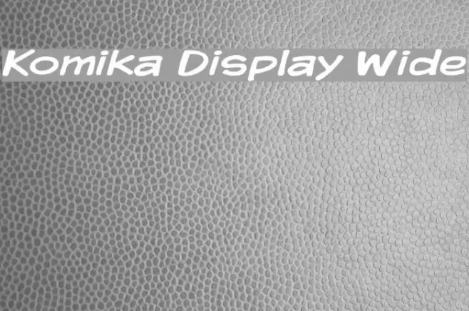 Komika Display Wide Font examples