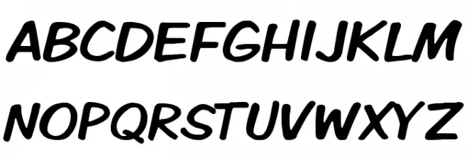 Komika Display Schriftart Groß