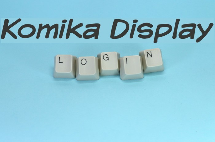 Komika Display Font examples