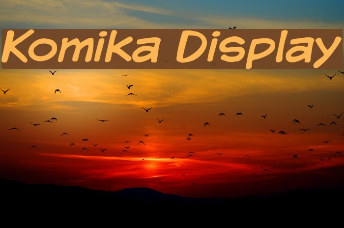 Komika Display Font examples