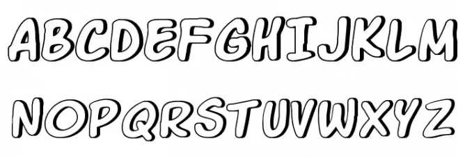 Komika Glaze Schriftart Groß