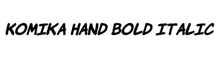 Komika Hand Bold Italic  لخطوط تنزيل