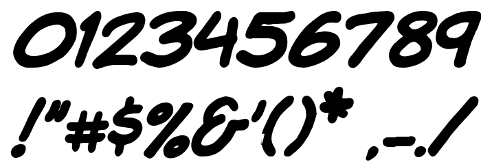 Komika Hand Bold Italic Font OTHER CHARS