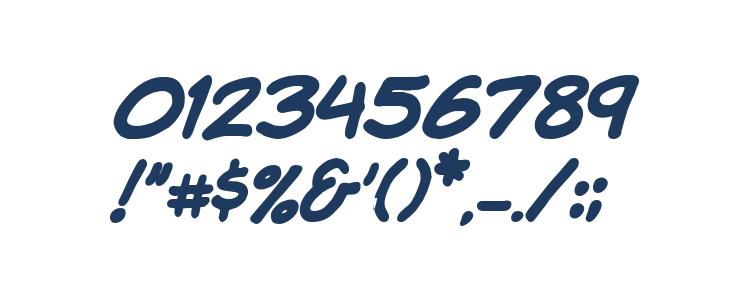 Komika Hand Bold Italic Other Characters