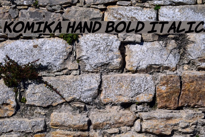 Komika Hand Bold Italic Example 2