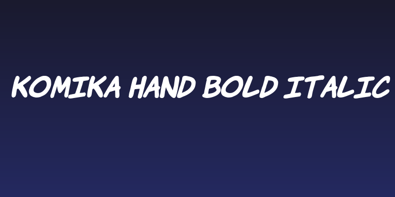 Komika Hand Bold Italic Social Header