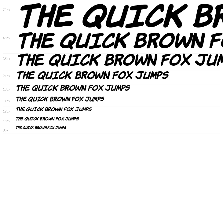 Komika Hand Bold Italic Waterfall