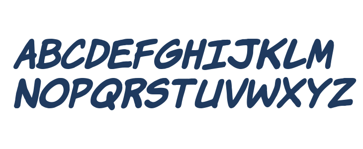 Komika Hand Bold Italic Lowercase