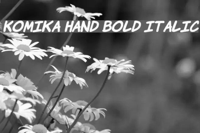 Komika Hand Bold Italic Fuentes examples