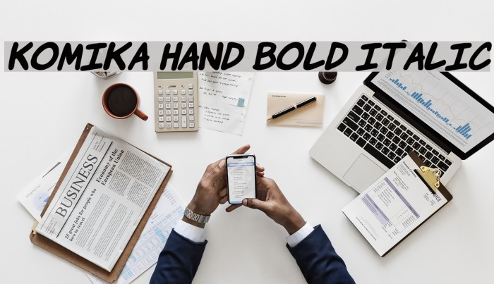 Komika Hand Bold Italic Font examples