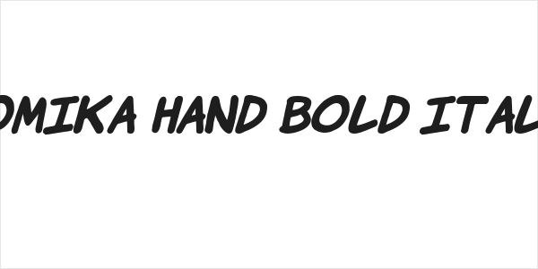 Komika Hand Bold Italic Logo