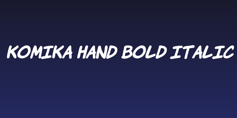 Komika Hand Bold Italic Social Header