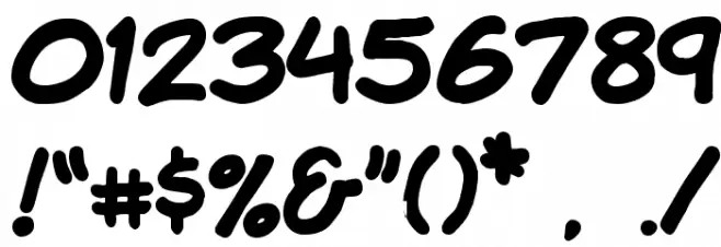 Komika Hand Bold Font OTHER CHARS