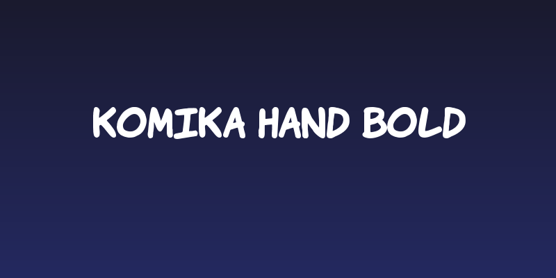 Komika Hand Bold Social Header