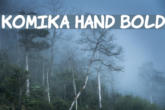 Komika Hand Bold Font examples