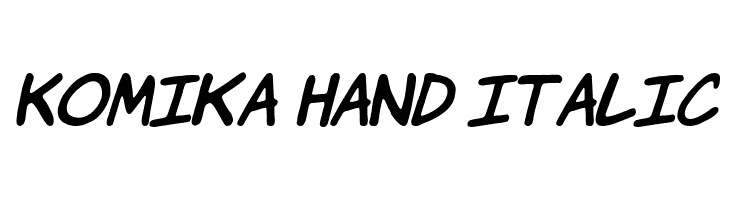 Komika Hand Italic Font