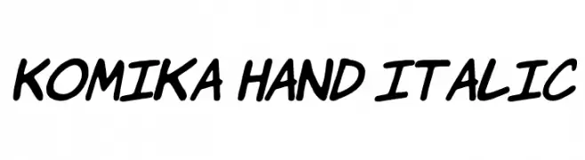 Komika Hand Italic  لخطوط تنزيل