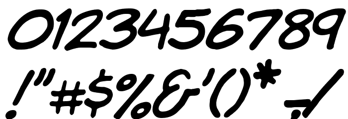 Komika Hand Italic Font OTHER CHARS