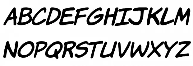 Komika Hand Italic Polices MAJUSCULES