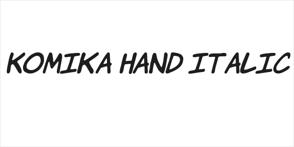 Komika Hand Italic Logo