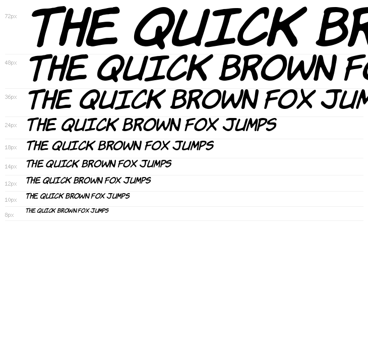 Komika Hand Italic Waterfall