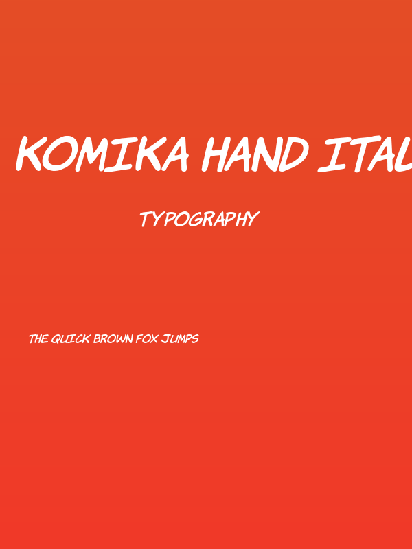 Komika Hand Italic Poster