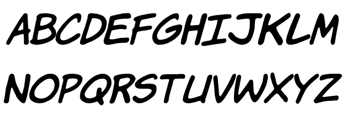 Komika Hand Italic Font LOWERCASE