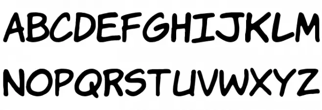 Komika Hand Font Litere mici