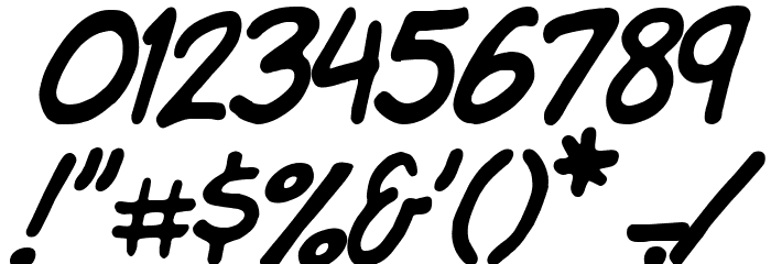 Komika Jam Italic Font OTHER CHARS