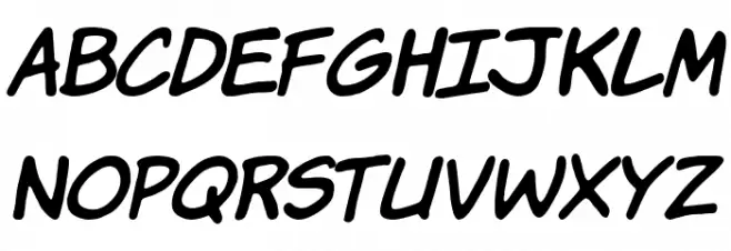 Komika Jam Italic Шрифта ВЕРХНИЙ