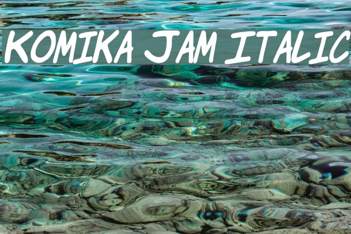 Komika Jam Italic Font examples