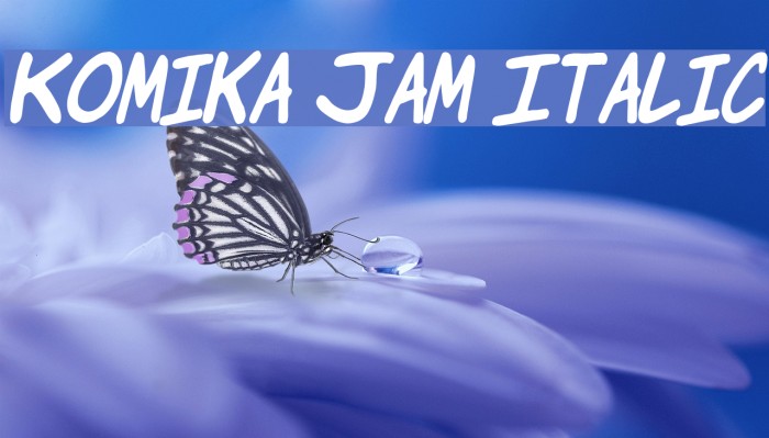 Komika Jam Italic Font examples