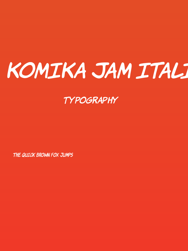 Komika Jam Italic Poster