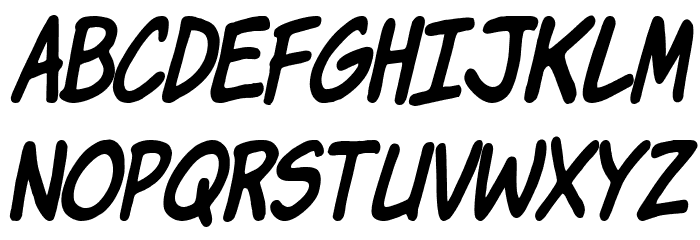 Komika Jam Italic Font LOWERCASE