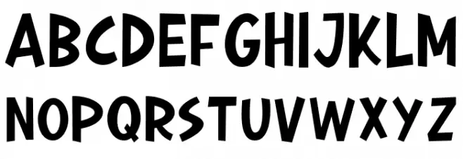 Komika Normal Font UPPERCASE
