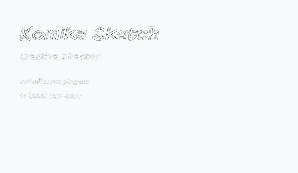 Komika Sketch Business Card