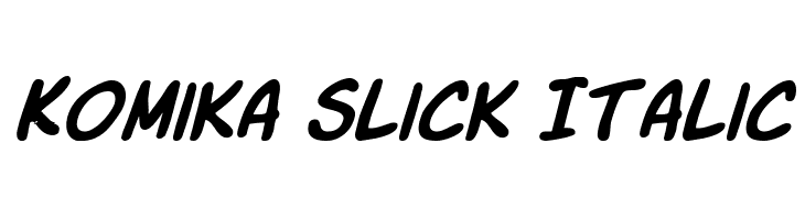 Komika Slick Italic Font