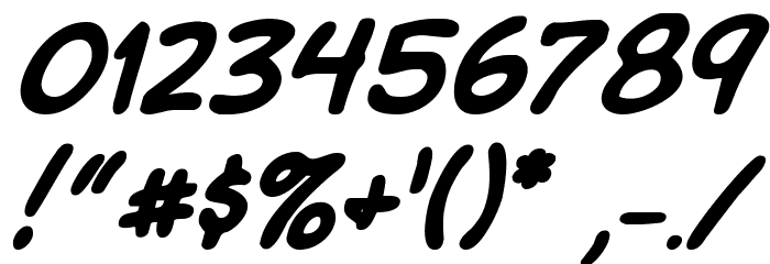 Komika Slick Italic Font OTHER CHARS